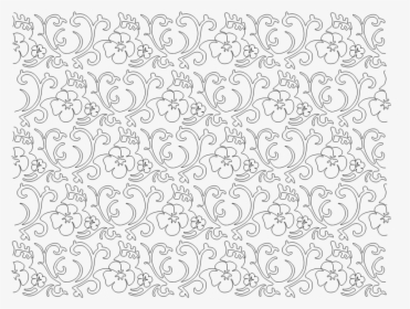 Pansy Swirl Repeat With 50% Offset, Quilting Design - Line Art, HD Png Download, Transparent PNG