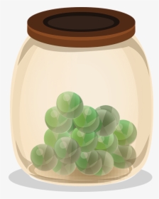 Jar, Marbles, Cannister, Glass, Container, Transparent - Marbles In A Container, HD Png Download, Transparent PNG