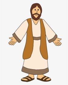 Flat Jesus Colored - Jesus Colored Clip Art, HD Png Download, Transparent PNG