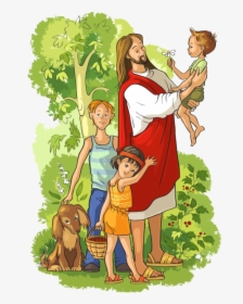 They Met Jesus - Jesus With Children Clipart, HD Png Download , Transparent  Png Image - PNGitem