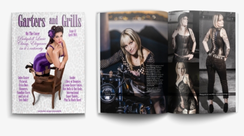 Garters And Grills Magazine April 2014 Render1 - Girl, HD Png Download, Transparent PNG