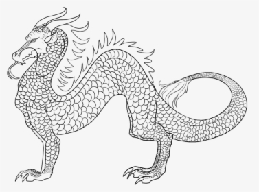 Drawing Transparent Dragon - Japanese Dragon Drawing Easy, HD Png Download, Transparent PNG