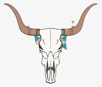 Bull Clipart Tattoo - Calavera De Vaca Png, Transparent Png, Transparent PNG