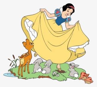 Snow White Clip Art Images - Princess Snow White With Animals, HD Png Download, Transparent PNG