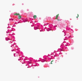 Flower Heart Frame Png And For Free - Flower Heart Frame Png, Transparent Png, Transparent PNG