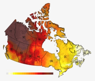 Map Showing The Increase In Mean Temperature Across - Happy Valley Goose Bay Map, HD Png Download, Transparent PNG