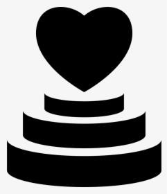 Heart Shaped Three Layered Cake - Bolo Icon Png, Transparent Png, Transparent PNG