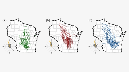 Three Maps Of Wisconsin Depicting Range Shifts Of Understory - Illustration, HD Png Download, Transparent PNG
