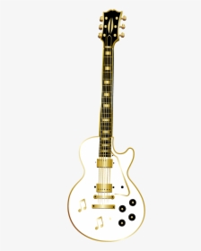 Golden Vector Custom Guitar Instrument Les Paul Clipart - Guitar Images Golden Transparent Background, HD Png Download, Transparent PNG