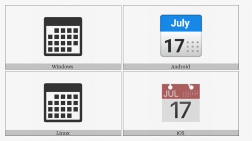 Calendar On Various Operating Systems, HD Png Download, Transparent PNG