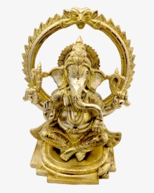 Indian Brass Handicraft Ganesh - Statue, HD Png Download, Transparent PNG