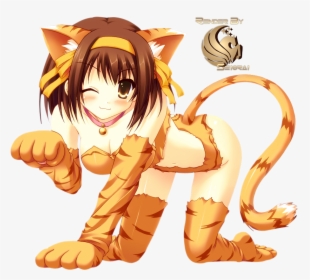 Anime Girl Und Tiere, HD Png Download, Transparent PNG