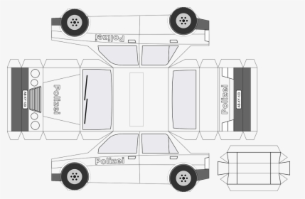 Arts And Crafts Sheet, Police Car, Paper, Model - Police Car Paper Craft, HD Png Download, Transparent PNG