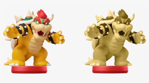 Gold Mario Amiibo Png Graphic Black And White - Bowser Mario, Transparent Png, Transparent PNG