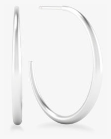 Olive Silver Oval Hoop Earrings - Bangle, HD Png Download, Transparent PNG