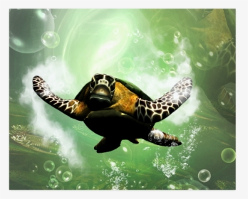 Cute Turtle Poster 20 X16 - Hawksbill Sea Turtle, HD Png Download, Transparent PNG