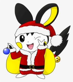 So If You Re Curious To See The Full Santa Emolga Art - Cartoon, HD Png Download, Transparent PNG
