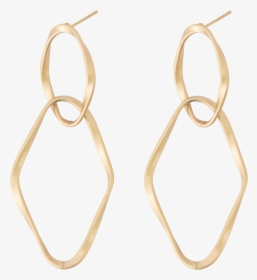 *gold Double Diamond Shape Hoop Earrings - Earrings, HD Png Download, Transparent PNG