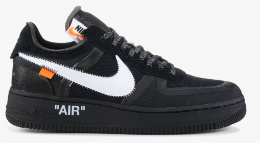 Air Force 1 Low Off White Black White - Off White Shoes Nike, HD Png Download, Transparent PNG