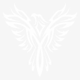 Phoenix Black And White Png - Guild Logo, Transparent Png, Transparent PNG