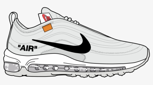 Nike Air Max 97 X Off White - Running Shoe, HD Png Download, Transparent PNG