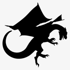 Dragon Silhouette Clip Art - Transparent Dragon Silhouette Png, Png Download, Transparent PNG