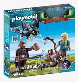 Playmobil Hiccup Astrid And Dragon, HD Png Download, Transparent PNG