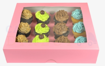 Premium 12 Pink Cupcake Window Box With 6cm Divider - Cupcake Pink Box Transparent, HD Png Download, Transparent PNG