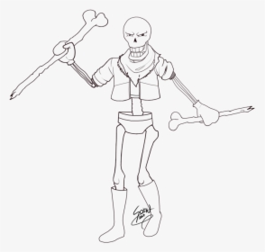 Coloring Book World - Underswap Papyrus Coloring Pages, HD Png Download, Transparent PNG
