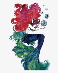 #mermaid #beautiful #mermaidlife #mermaidhair #tumblr - Little Mermaid Art Abstract, HD Png Download, Transparent PNG