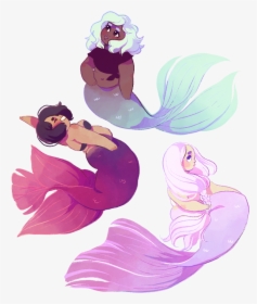 Cute Mythical Creature Drawings Of Mermaid, HD Png Download, Transparent PNG
