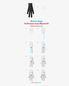 How To Draw Enderman From Minecraft - Minecraft Step By Step Drawing, HD Png Download, Transparent PNG