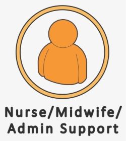 Nurse/midwife/admin Support Button - Circle, HD Png Download, Transparent PNG