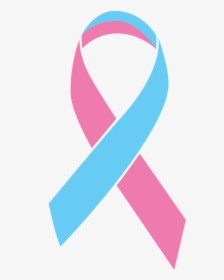 Light Pink And Baby Blue Colored Breast Cancer Ribbon - Yellow Cancer Ribbon Png, Transparent Png, Transparent PNG