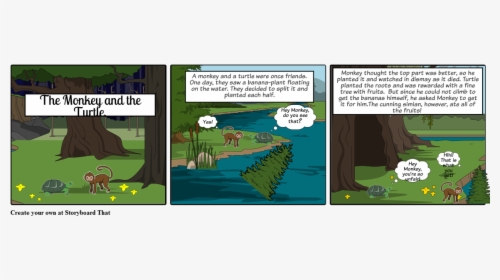 Monkey And The Turtle Story Summary, HD Png Download, Transparent PNG