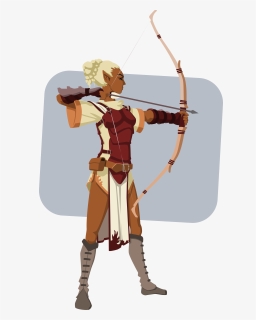 Bow And Arrow,recreation,cold Weapon - Blonde Dark Skinned Elf, HD Png Download, Transparent PNG