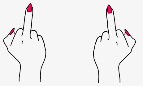Middle Finger Draw , Png Download - Draw The Rude Finger, Transparent Png, Transparent PNG