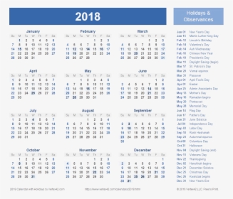 Download 2018 Calendar Transparent Background - 2019 Holi Date Calendar, HD Png Download, Transparent PNG