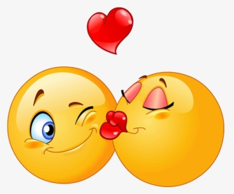 Kiss Smiley Png - Kussende Emoji, Transparent Png, Transparent PNG