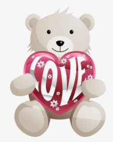 St Valentin - Teddy Bears With Hearts, HD Png Download, Transparent PNG