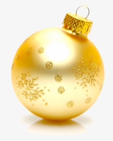 Golden Ball Transparent Image - Christmas Ornament, HD Png Download, Transparent PNG