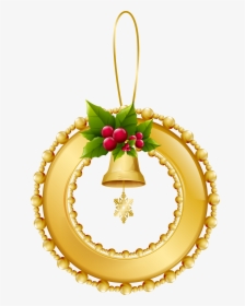 Gold Christmas Balls Png - Yellow Christmas Decorations Clip Art Gold, Transparent Png, Transparent PNG