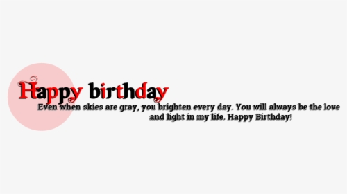 Birthday Png Text - Parallel, Transparent Png, Transparent PNG