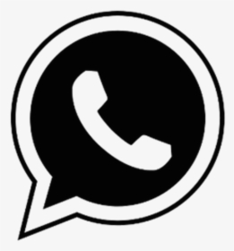 Black Whatsapp Logo Png, Transparent Png, Transparent PNG