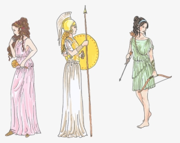 Ancient, Bow And Arrows, Female, Fictional, Figures - Greek Mythology Cartoon Artemis, HD Png Download, Transparent PNG