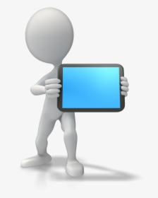 Stick Figure With Tablet, HD Png Download, Transparent PNG