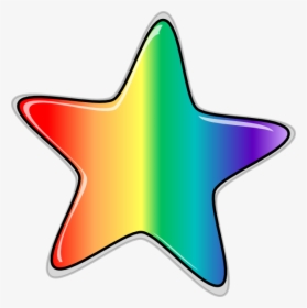 Star Edited Clip Art - Rainbow Star With White Background, HD Png Download, Transparent PNG