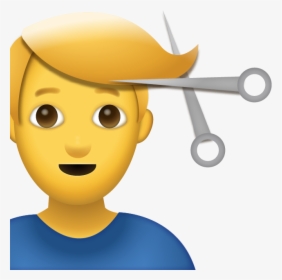 Man Getting Haircut Iphone Emoji Jpg - Man Getting Haircut Emoji, HD Png Download, Transparent PNG