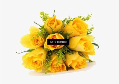 Yellow Flowers Bouquet - Flowers Bouquet Roses Yellow, HD Png Download, Transparent PNG