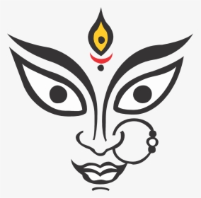 Durga Maa Face For Advertisement - Maa Durga Logo Png, Transparent Png, Transparent PNG